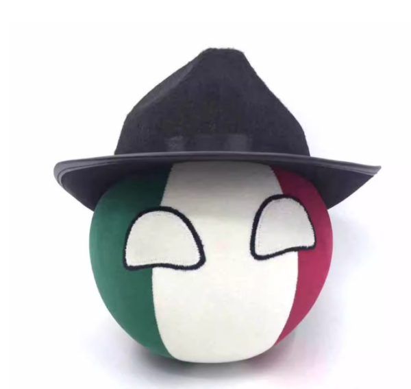 Italy ball plush with Top Hat